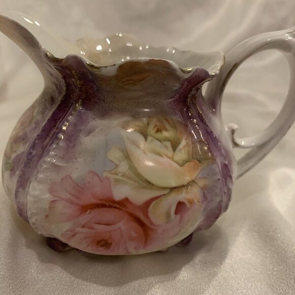 R S Prussia. Small 2.7" High Pitcher or Creamer. Hand Painted. Fired Gold. AL - Picture 3 of 9